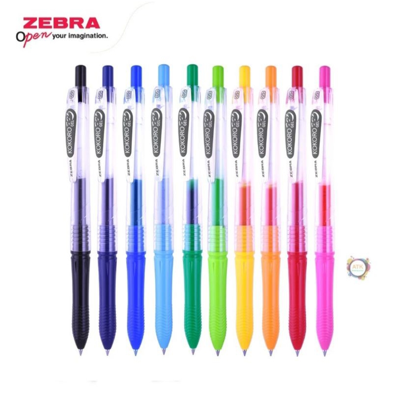 Pulpen gel kokoro/Pulpen zebra kokoro color 0,5mm