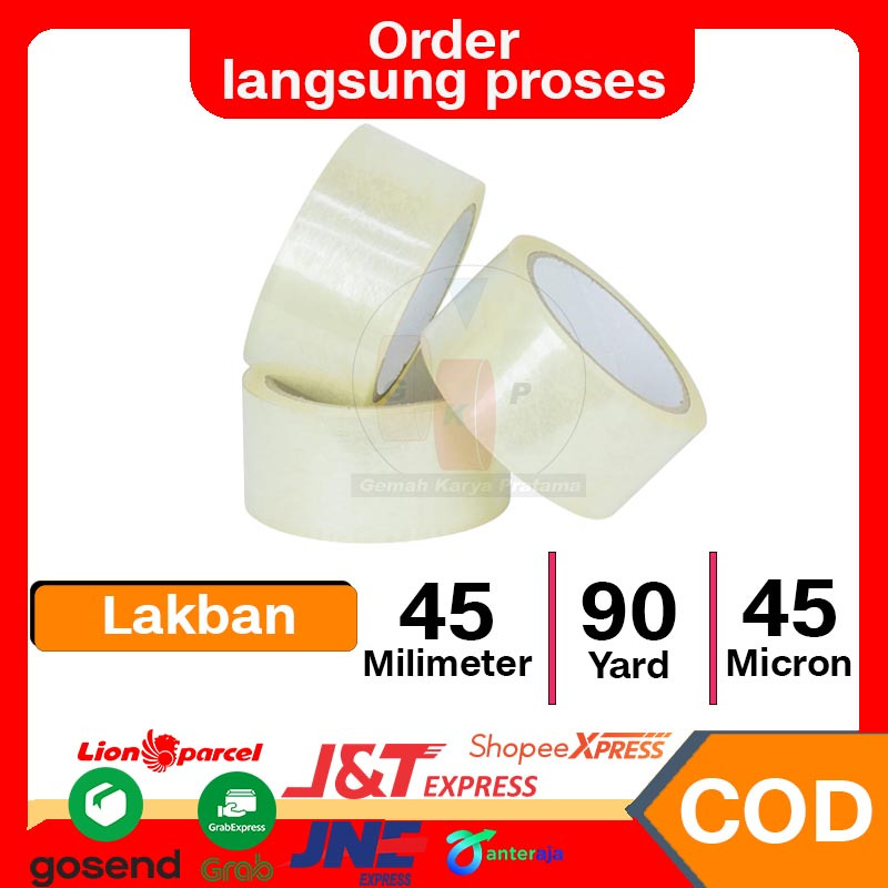 

Lakban Bening 45mm 90 yard 45micron HERO TAPE