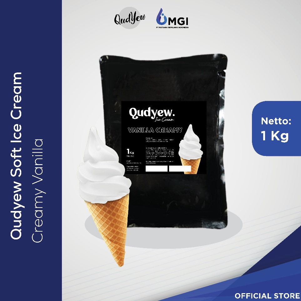 

RTFS2135 [PROMO SALE!!!] QUDYEW ICE CREAM POWDER VANILLA CREAMY MXUE 1KG / BUBUK ES KRIM 1KG PREMIX