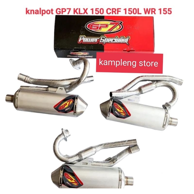 Knalpot GP7 max4.0 4.1 klx150bf d-tracker crf150l wr pemasangan PNP full stainless