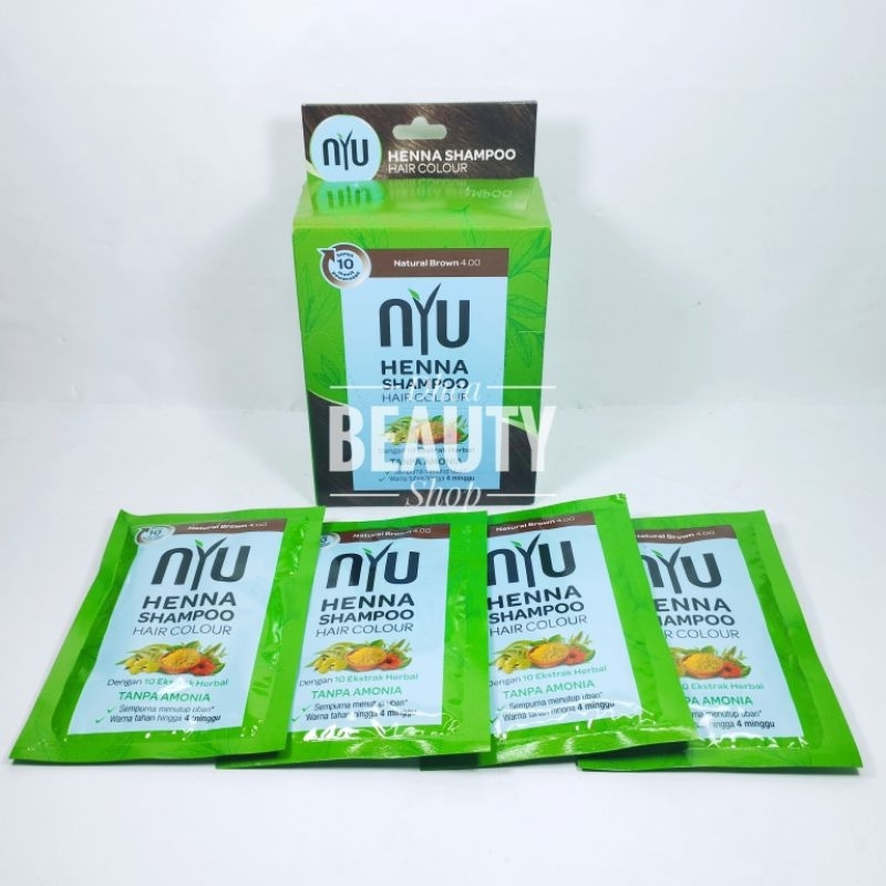 NYU Henna Shampoo Hair Colour Natural Brown