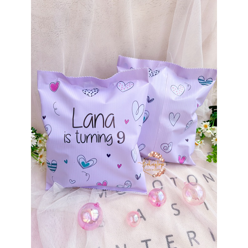 

Love Pouch Snack Birthday / Tas Souvenir / Kantong Cemilan Ulang Tahun