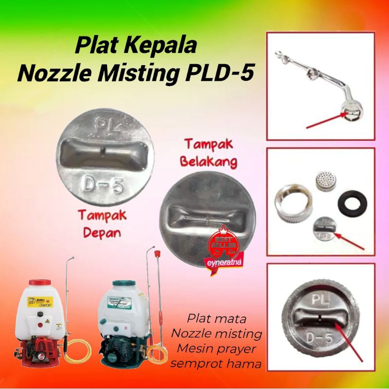 Kepala plat nozzle misting PLD 5 nozel kabut stik mesin sprayer semprot hama TU26 767 769 777