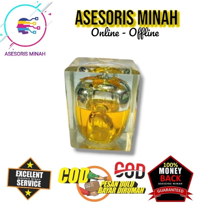 minyak apel jin cair warna kuning ukuran besar bahan fiber press daun bisa request by Asesoris Minah