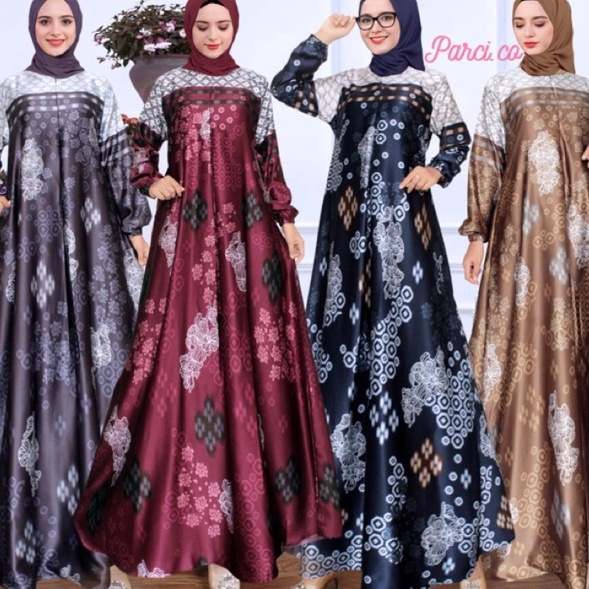 (COD)Parci Gamis Kaira Silk Premium - Gamis Silk -Gamis Silk Motif Terbaru - Gamis busui wanita - Ga