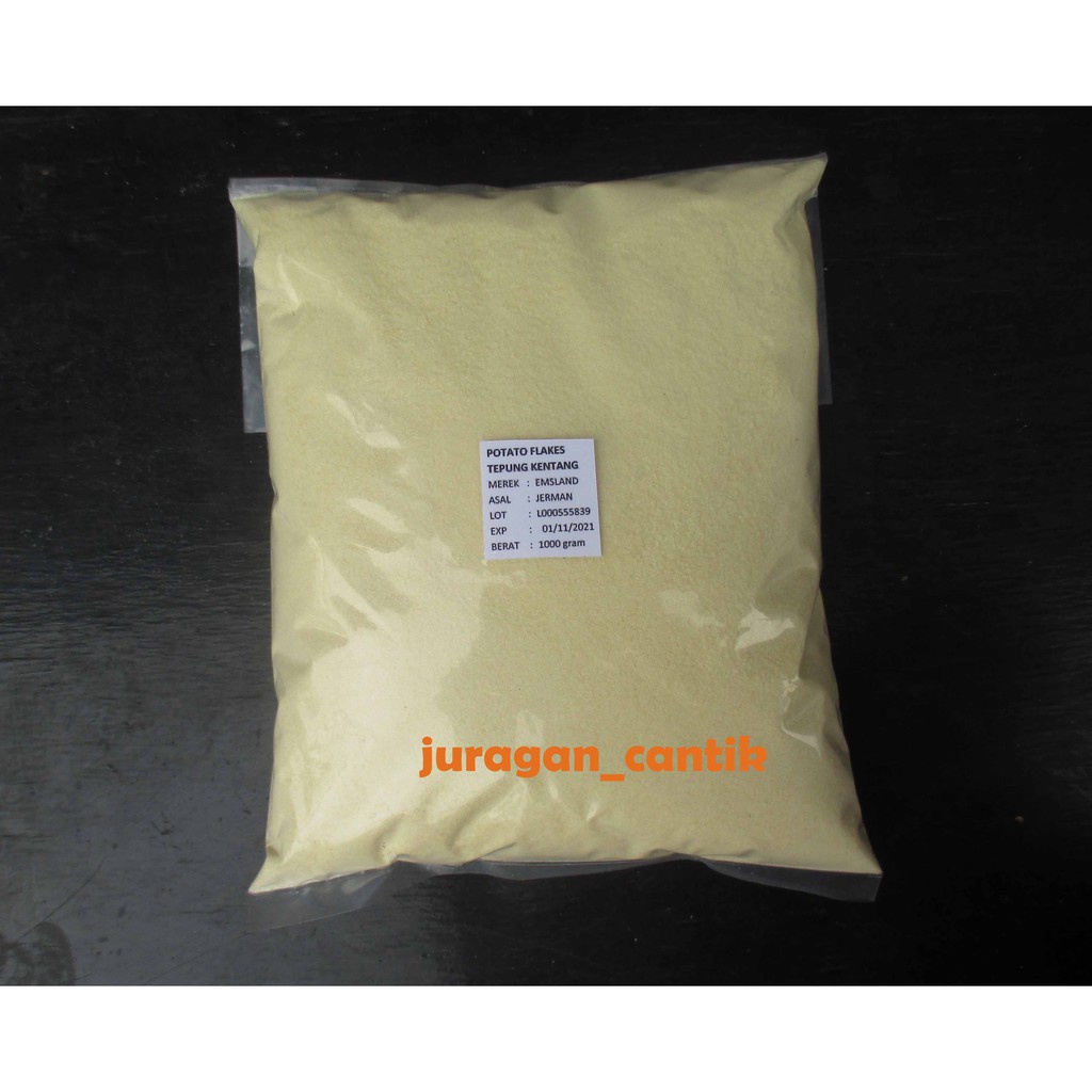 

GROSIR Tepung Kentang Flakes Emsland Halal Dari Jerman 1000 gram !!