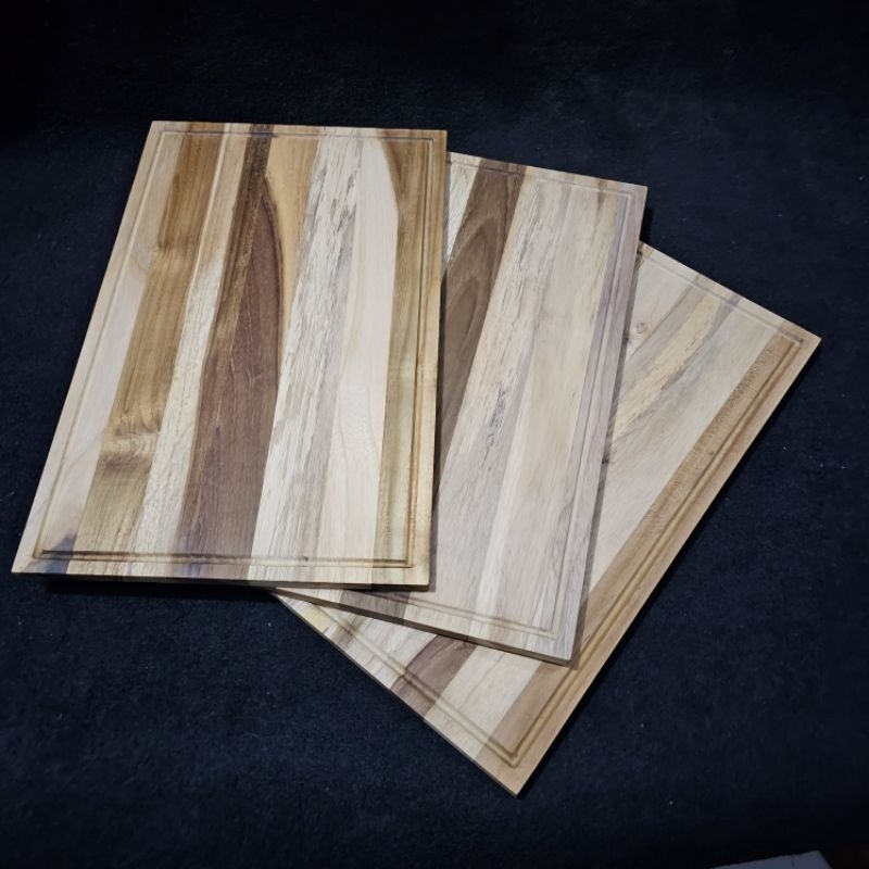Talenan kayu JATI 20cm x 35cm / 25cm x 40cm AFKIR / REJECT grade telenan alas potong