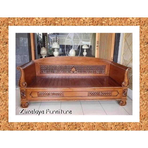 Bangku Kayu Panjang, Bangku Jati, Bangku Teras Depan, Bangku Ukiran Jepara