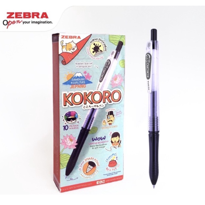 

Readystock.. Pulpen gel cetek kokoro 0.5 hitam 1 lusin Z9N