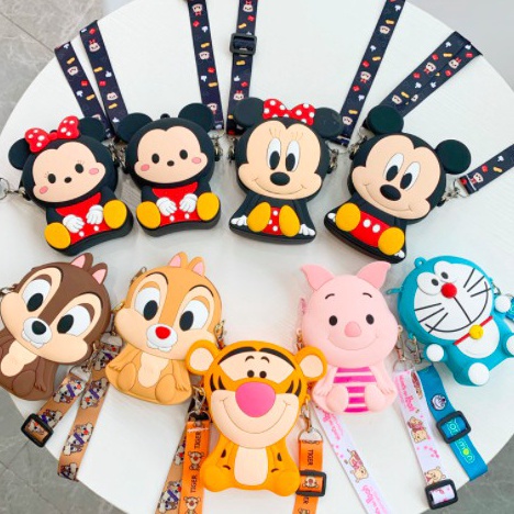 Murah.. Amadela Story - Tas Selempang Anak Jelly Rubber Karakter Import Tas Lucu Anak Coin Purse Tas