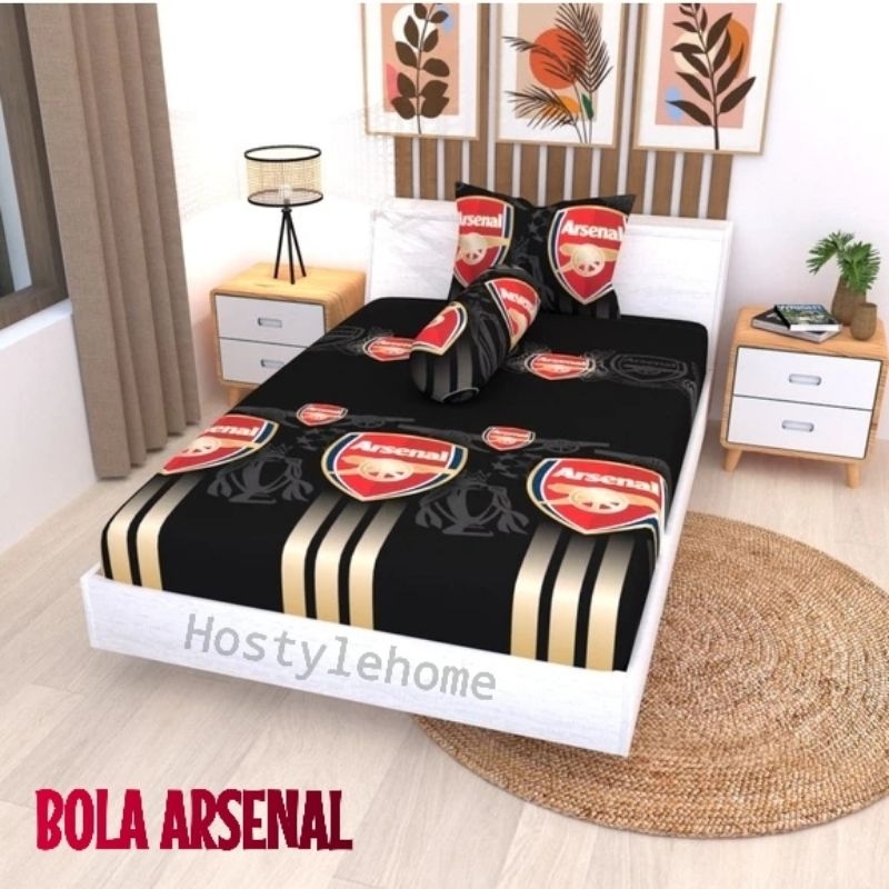 SPREI KATUN KARET PREMIUM UKURAN 90/100/120/140/160/180 QUEEN KING SAJA SET MOTIF SEPAK BOLA CANNON 