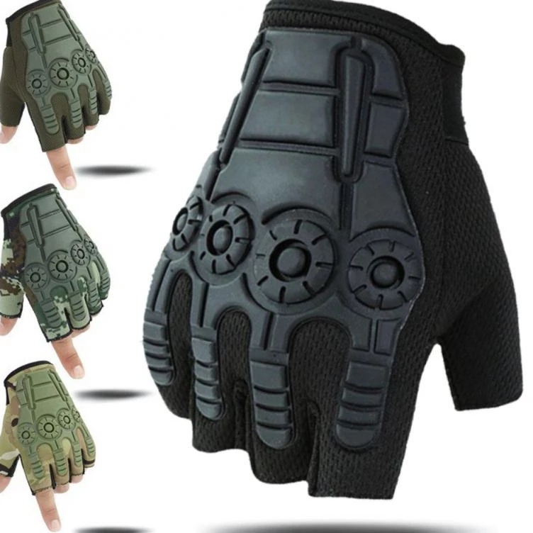 zvf99 Sarung Tangan 6015B Motor Elastis Setengah Jari MTG001 Half Finger Gloves Terbukti