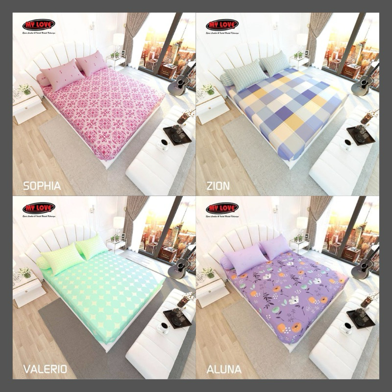Sprei My Love king 180x200 T:30 motif Terbaru