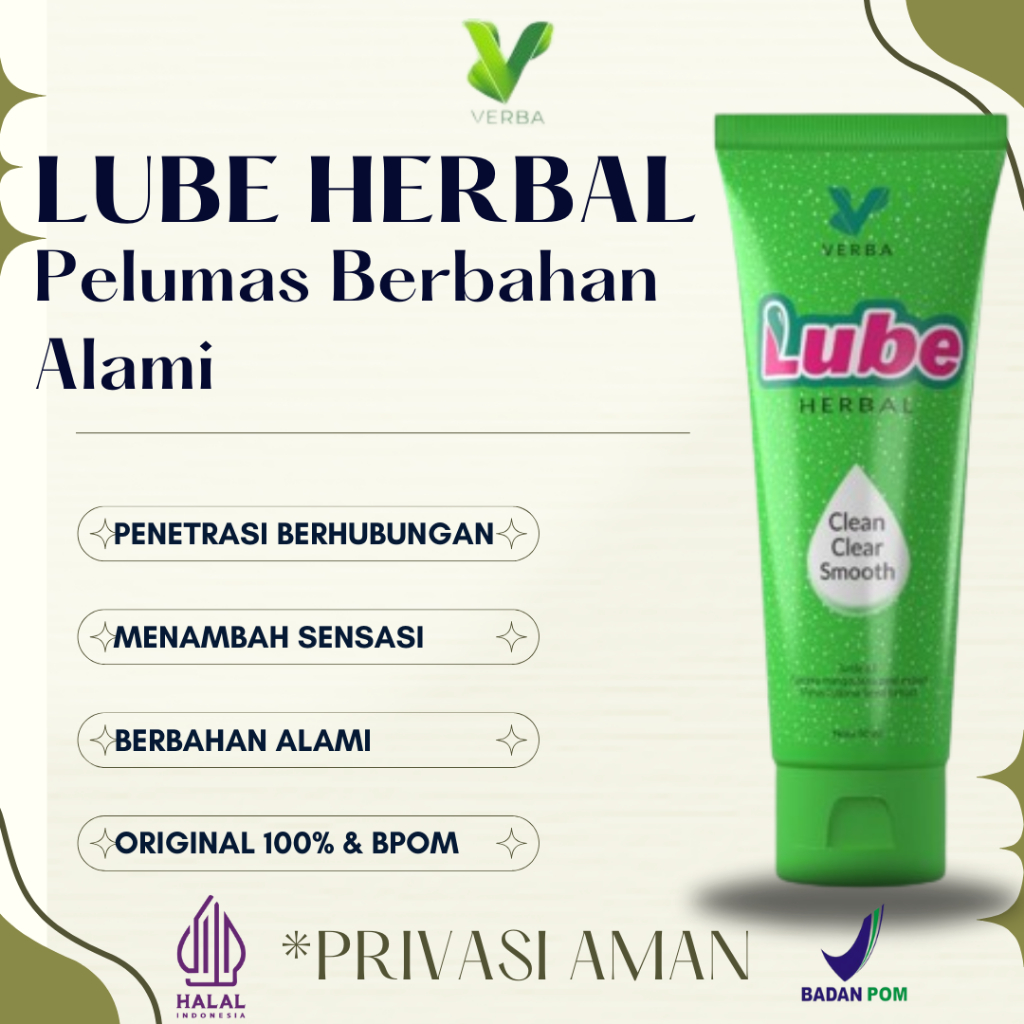 VERBALUBE Pelumas vagina wanita perang sang 50 ml Original VERBA LUBE BPOM Sutra Lubricant 50ml / Su
