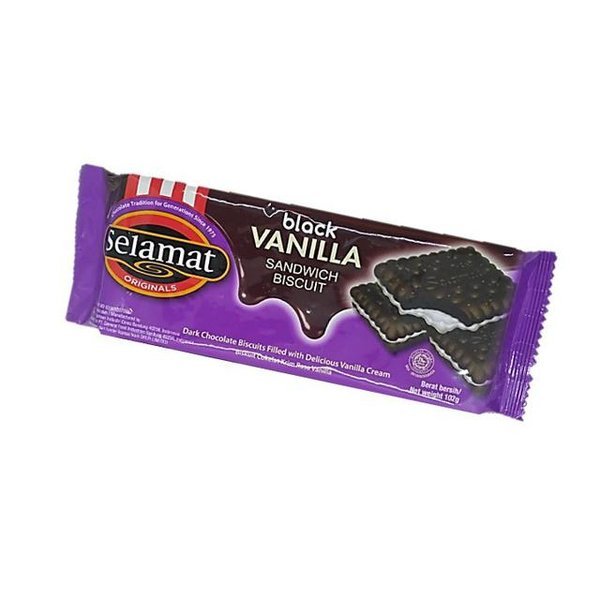 

Biskuit Selamat Black Vanila Coklat 102 gram