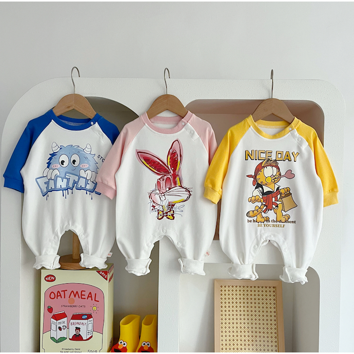 COD baju bayi import korea jumsuit bayi motif KARAKTER jumper bayi laki laki baju bayi perempuan uni