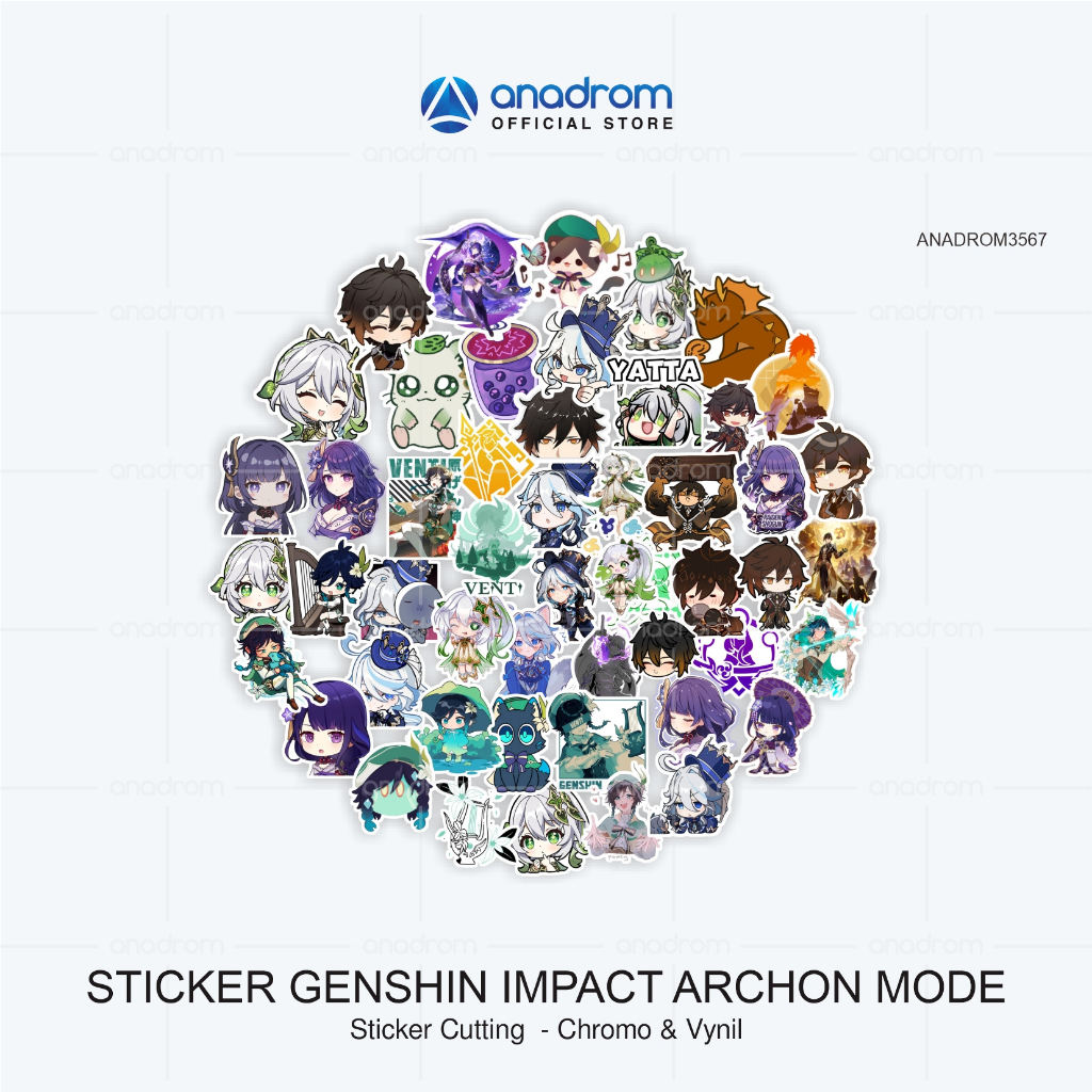 

Sticker Genshin Impact Archon Mode | Sticker Character Genshin Impact | Sticker Chibi Genshin Impact | Anadrom 3567