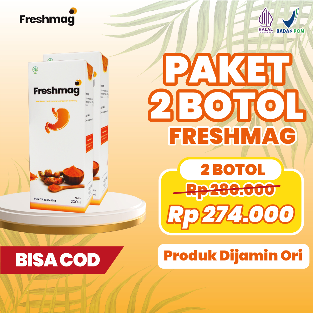 

Freshmag 2 Box Original Madu Alami Herbal Asli Atasi Sakit Maag Akut Infeksi Pencernaan Gerd Terapi Asam Lambung Kronis Kembung Halal MUI BPOM Gratis Ongkir COD Fresmag Fresmaag