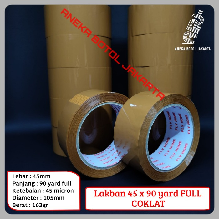 

Lakban flyhome 45x90 yard full COKLAT