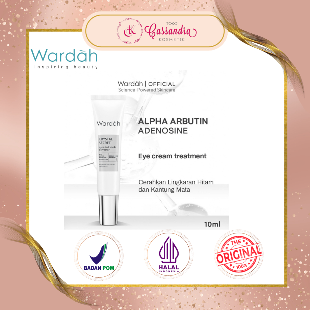 WARDAH CRYSTAL SECRET  BRIGHTENING EYE CREAM / WARDAH EYE CREAM / WARDAH WS BRIGHTENING EYE CREAM