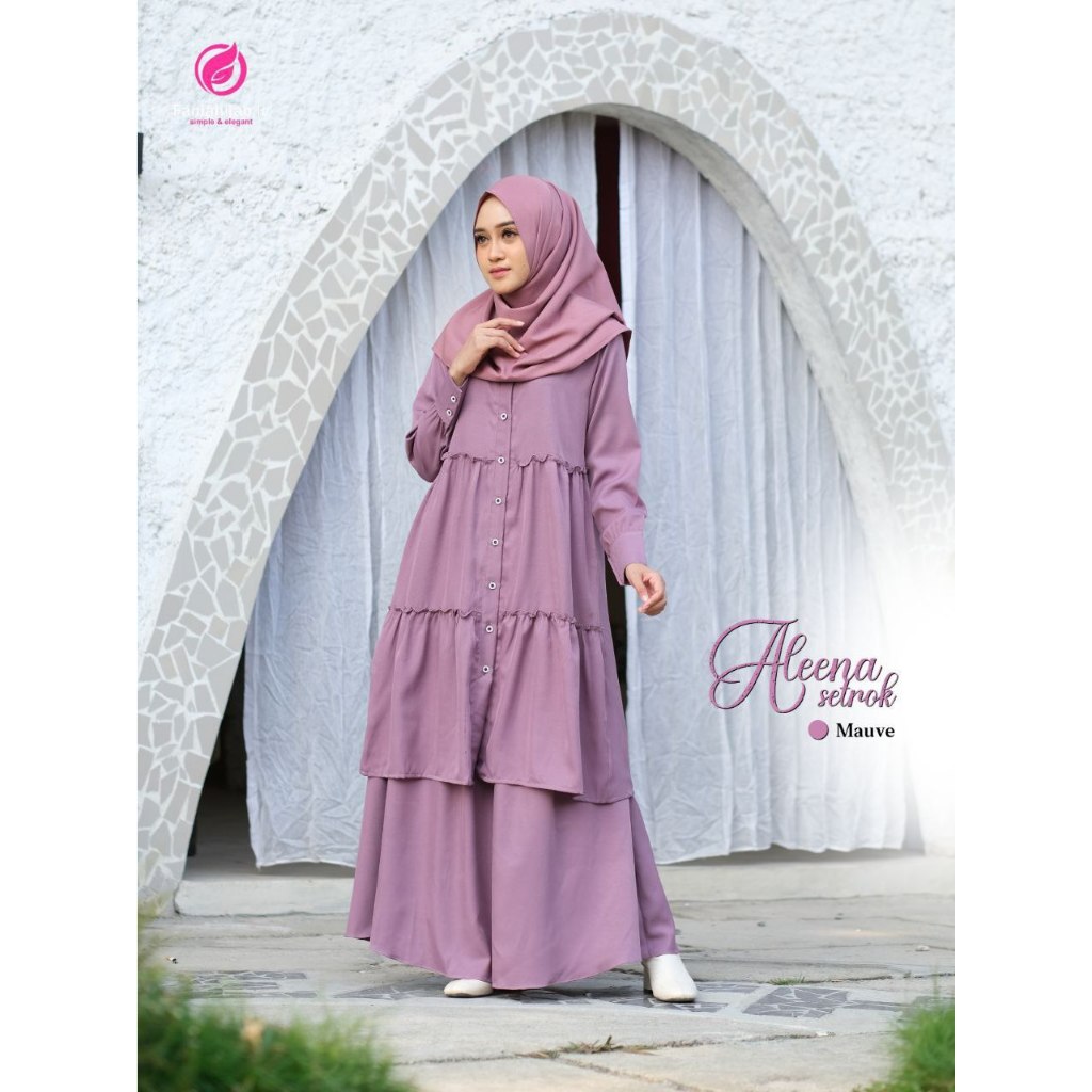 Tunik Set Rok.Aleena Tunik - Fania Hijab (READY STOK)
