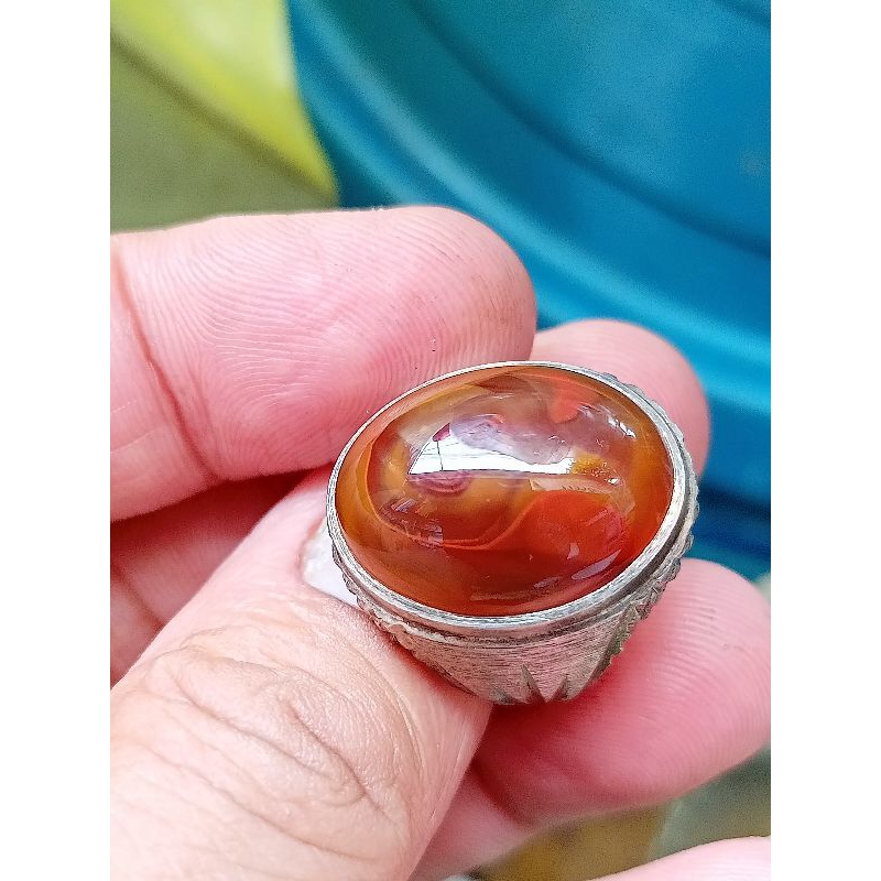 batu akik garut lawasan unik ring perak cor pesanan