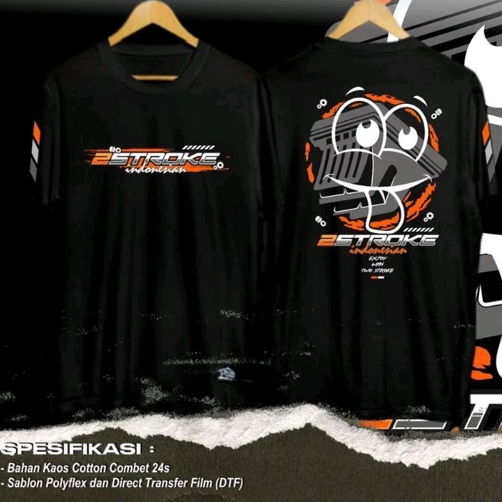 2 Stroke Official T-shirt Kaos 2 Stroke Indonesia IND