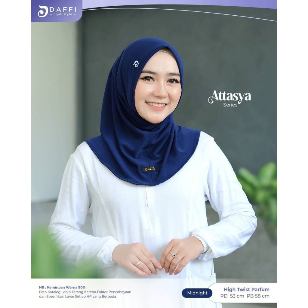Daffi Non Pet Attasya Series Matt High Twist Parfume Hijab Sport Hijab Yessana Terbaru Ejamas Store