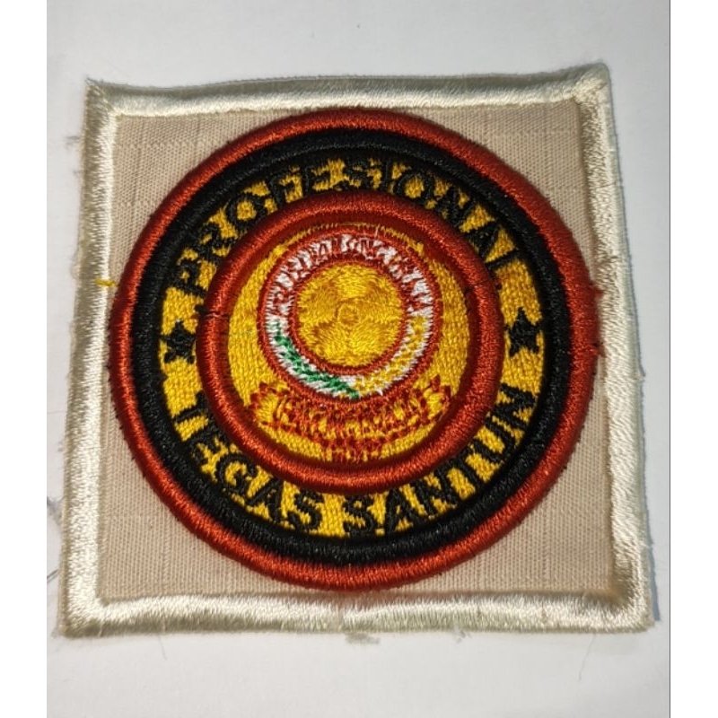badge logo PROFESIONAL TEGAS SANTUN satpol -pp bordiran timbul
