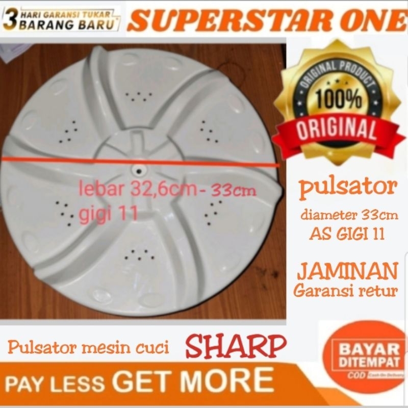 PULSATOR MESIN CUCI SHARP LEBAR 33CM GIGI 11