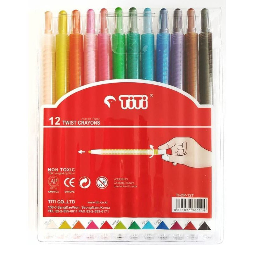 

Twist Crayon TITI 24 Colors / Krayon Putar TiTi TI-CP-24 Warna - TITI/JOYKO 12 Warna 110-N Watercolors Tube Set drawing painting coloring perlengkapan mewarnai sekolah menggambar art seni karya prakarya pewarna mewarna lukis lukisan alat melukis gambar