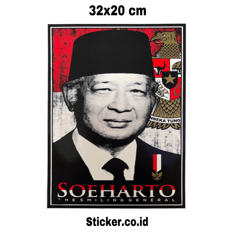 

Sticker Soeharto Ukuran 32x20 cm