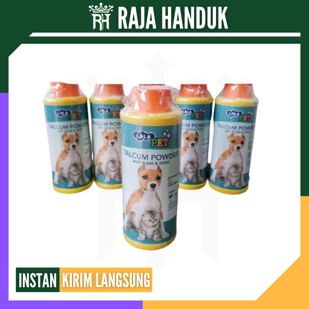 RH GROSIR: LALA Pet Talcum 100 gram Anti Fleas and Ticks / Bedak Kucing & Anjing Anti Kutu Murah