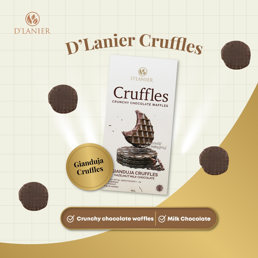 

D'Lanier Gianduja Hazelnut Milk Chocolate Cruffles 66gr