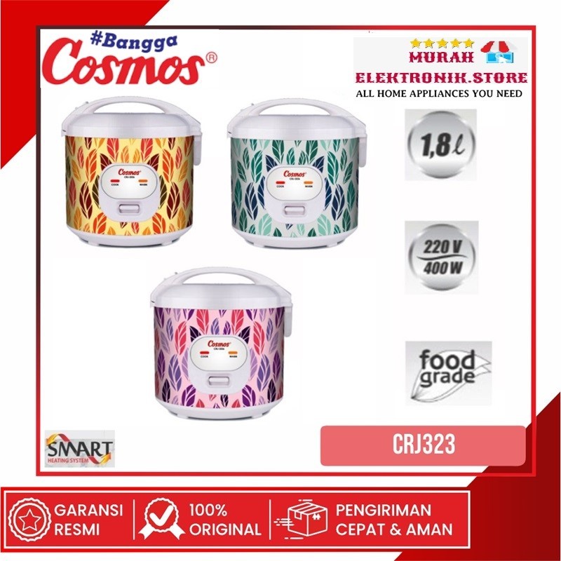 [COD] COSMOS RICE COOKER / MAGIC COM CRJ323 S / CRJ 323 S / CRJ-323 S / CRJ 323S (1,8 LITER) GARANSI