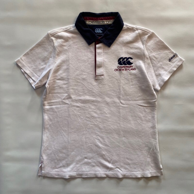 canterbury kaos berkerah polo putih