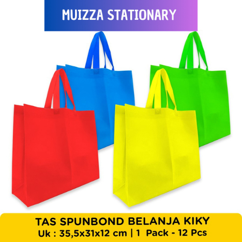 

KIKY Goodie bag Tas kain Spunbond Belanja (Uk. 35,5 x 31 x 12 cm) - 1 Pcs