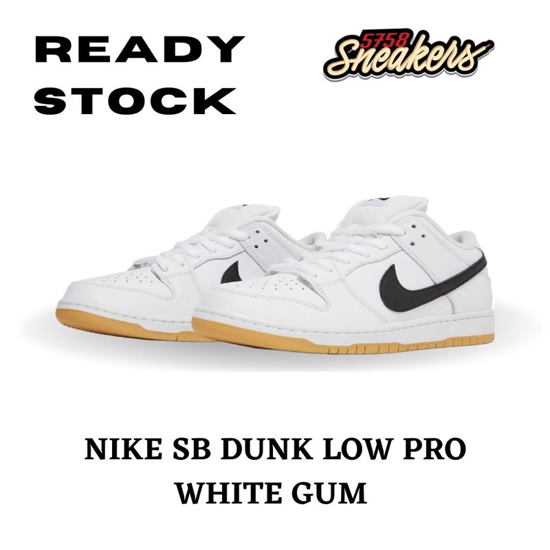 Nike SB Dunk Low White Gum 100% Original Authentic