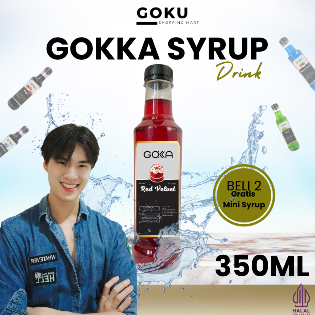 

Minuman Sirup 350ml Gokka Syrup Rasa Red Velvet