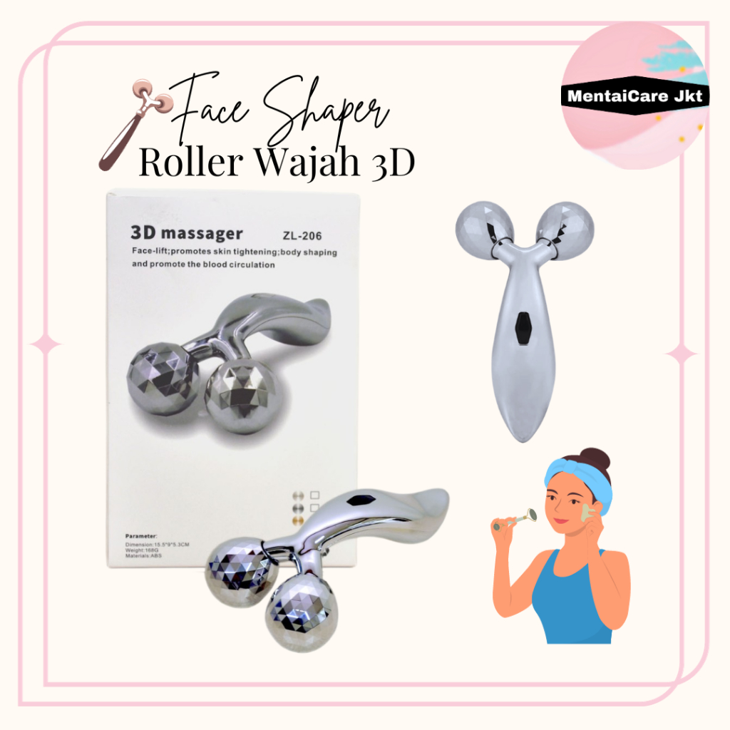 Face Massager | Jade roller | Alat Pijat Wajah | Alat Pijat Badan | Face Roller | Roller Wajah Penir