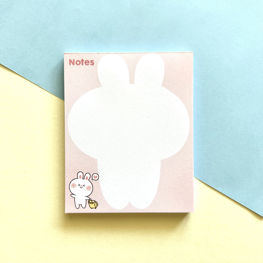 

HOUI - Memopad Lucu Cute Colorful // Bunny Notes Pink 8x10cm