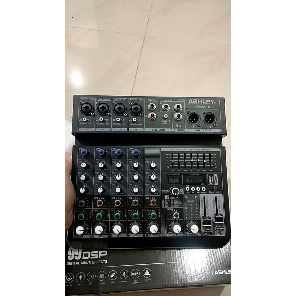 mixer ashley premium6 premium 6 usb mp3 BT recording 6channel original
