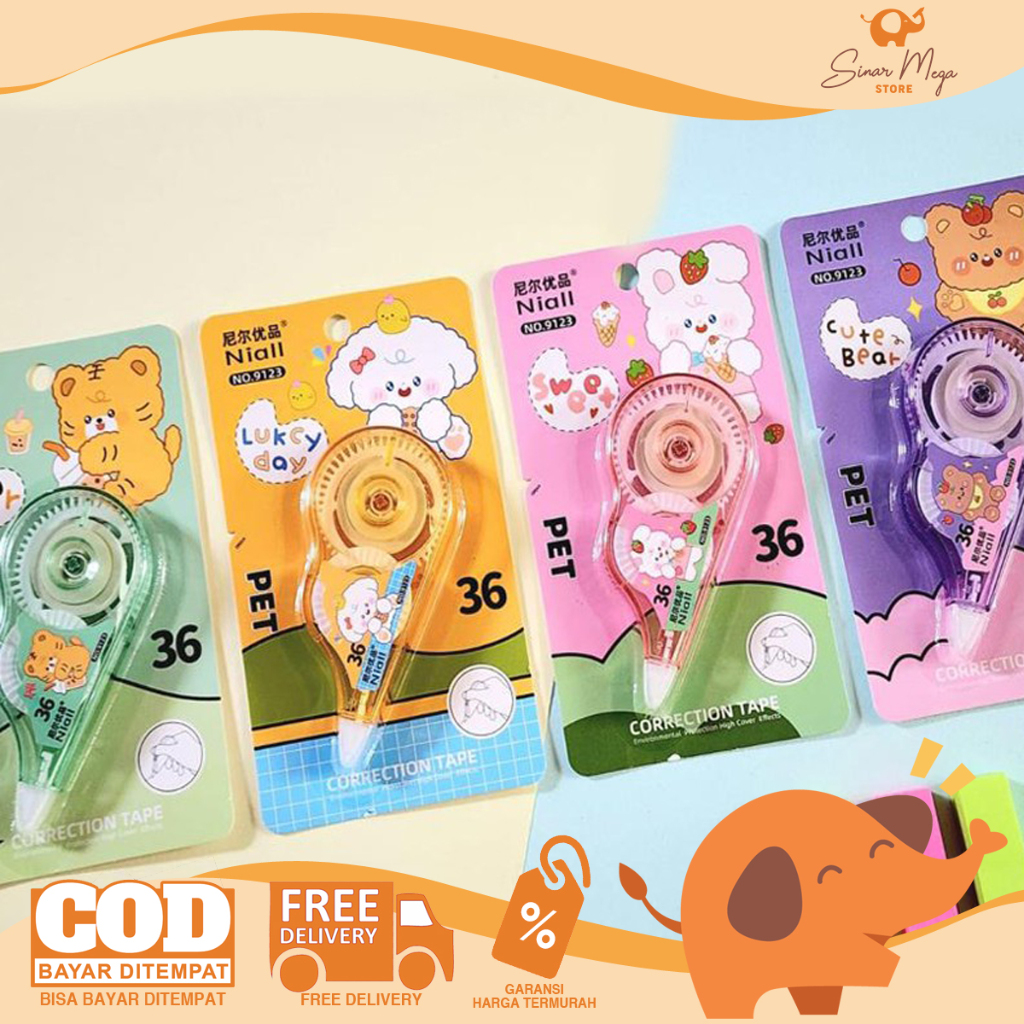 

Fancy Correction Tape Pet (9123) / Tip ex Pita Kertas Motif Lucu