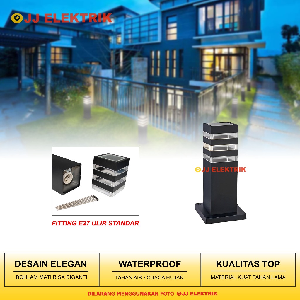 Lampu Pilar Taman Outdoor Pagar Tiang Teras