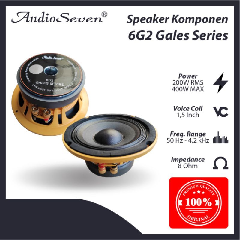 SPEAKER WOOFER AUDIO SEVEN 6G2 6 inch ORIGINAL