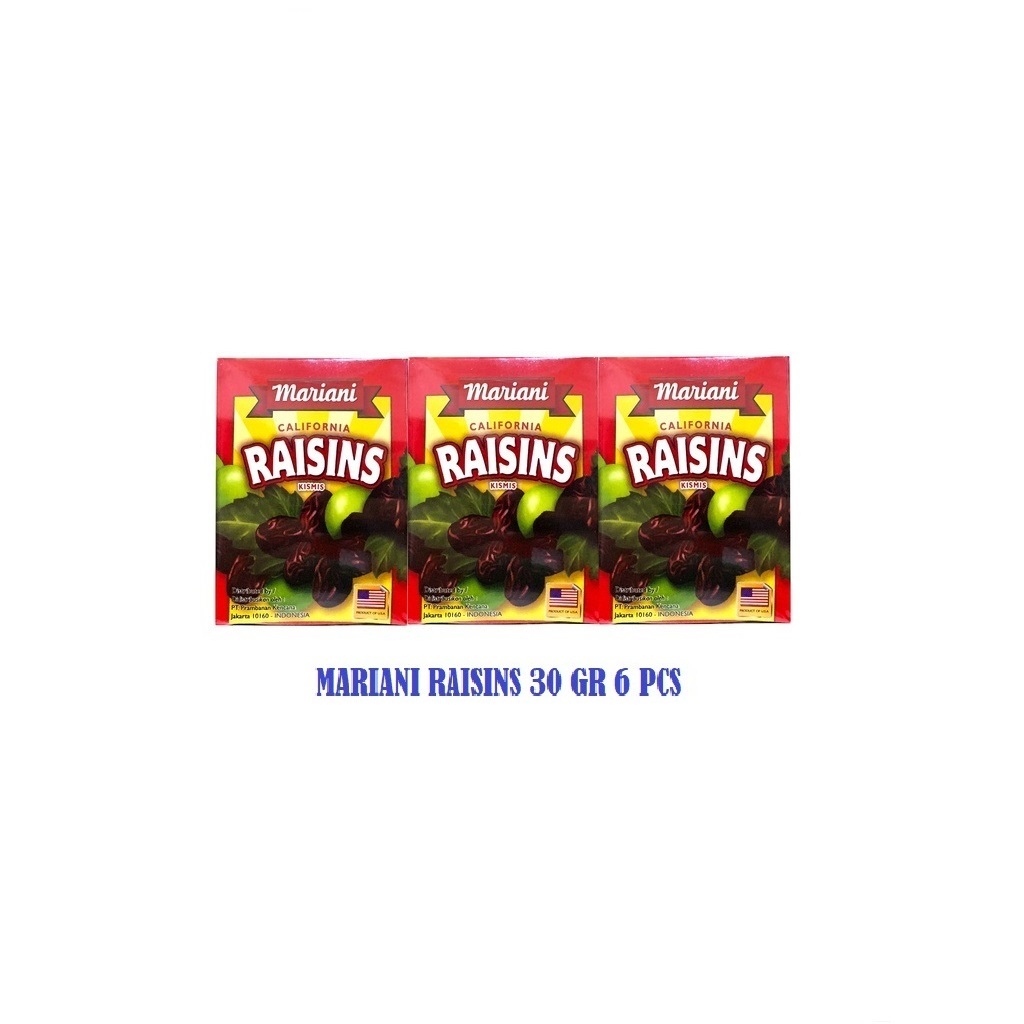 

MARIANI RAISINS 30 GR 6 PCS | KISMIS MERK MARIANI