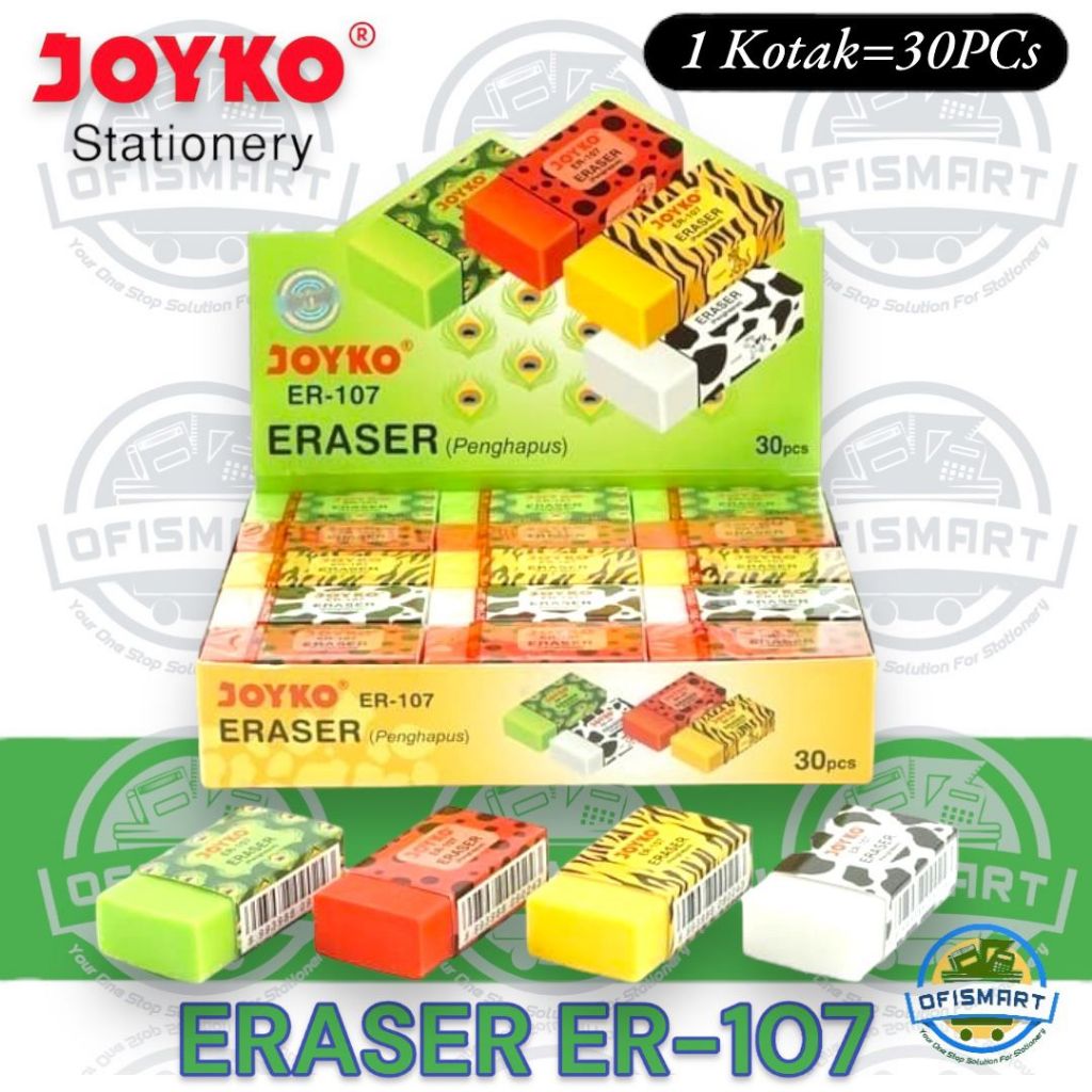 

Joyko Penghapus Eraser Joyko ER-107 Animal | @1Ktk=30PCs