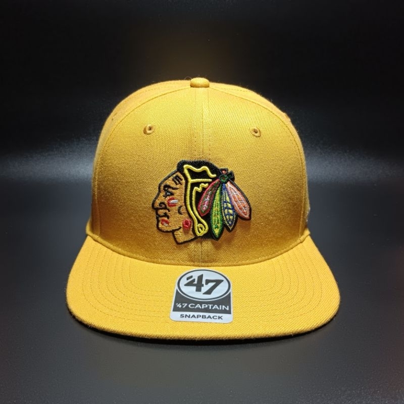 TOPI 47 BRAND CHICAGO BLACKHAWKS GRINDER EDITION SNAPBACK CAPTAIN (NEW)