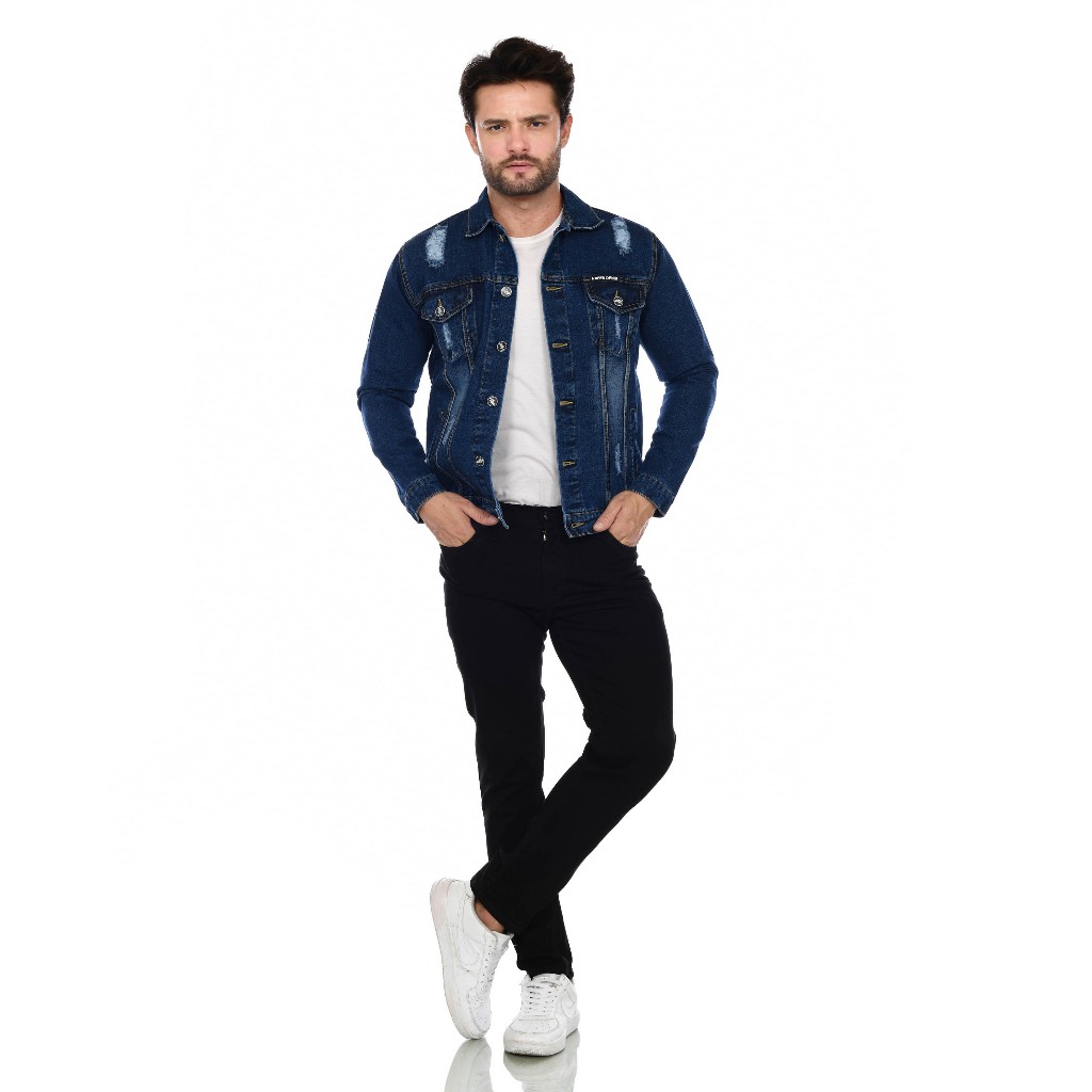 bestpromo rafen jaket jeans denim pria wanita unisex original