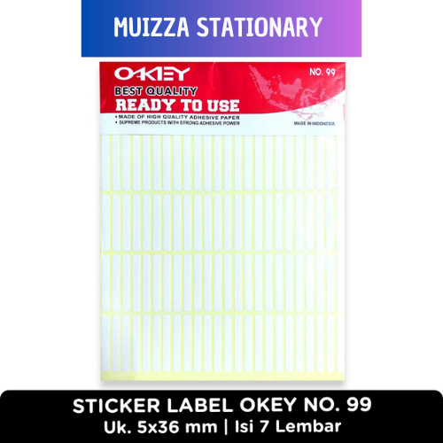 

OKEY Sticker Label / Label Harga Stiker Nama OKEY No 99 isi 7 lembar